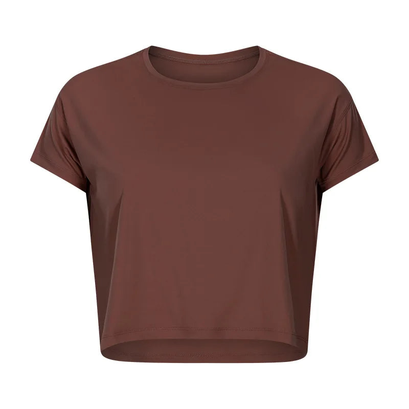 Loose Blouses Women Seamless Sport t-Shirts