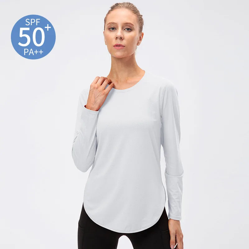 Shirts Women's Seamless Elastic Long Sleeve Yoga Top Fitness Blouse Women Gym Sport t Shirts Rashguard Bodybuilding Shirts