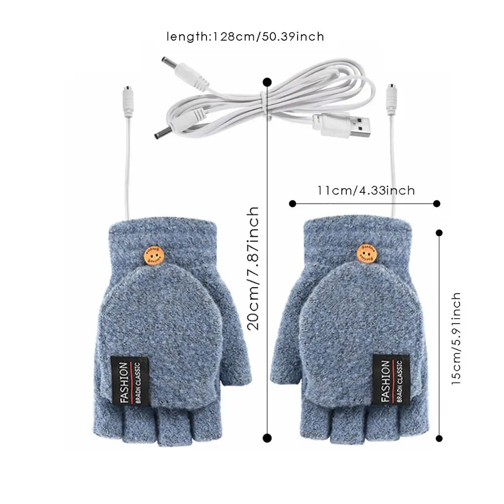 Touchscreen Heating Gloves Rechargeable USB