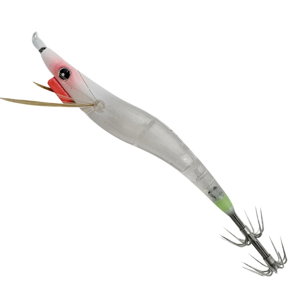 Luminous Lure with Squid Jig Hook UV Wood