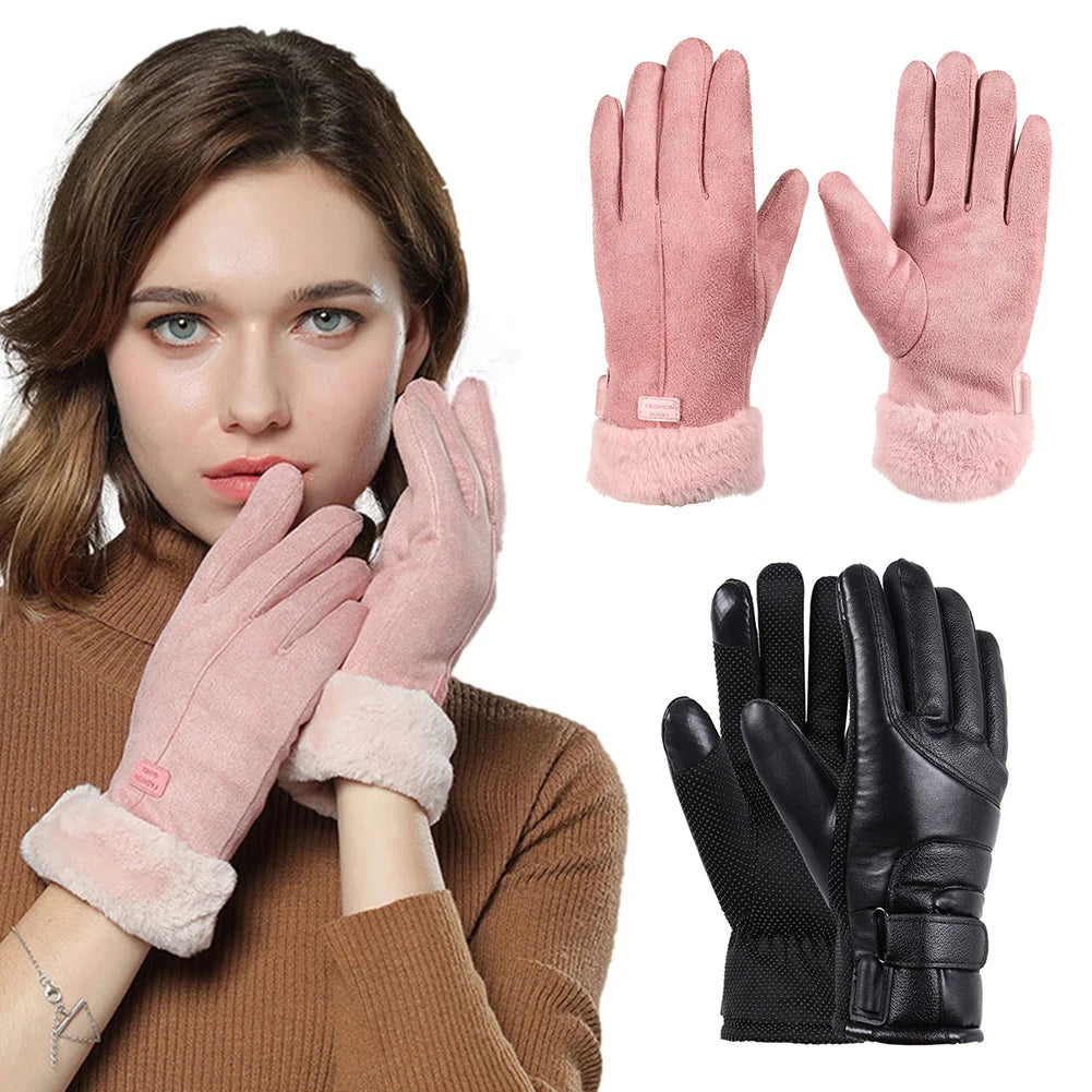 Heated Full Finger Mittens Touch Screen USB Gloves Windproof