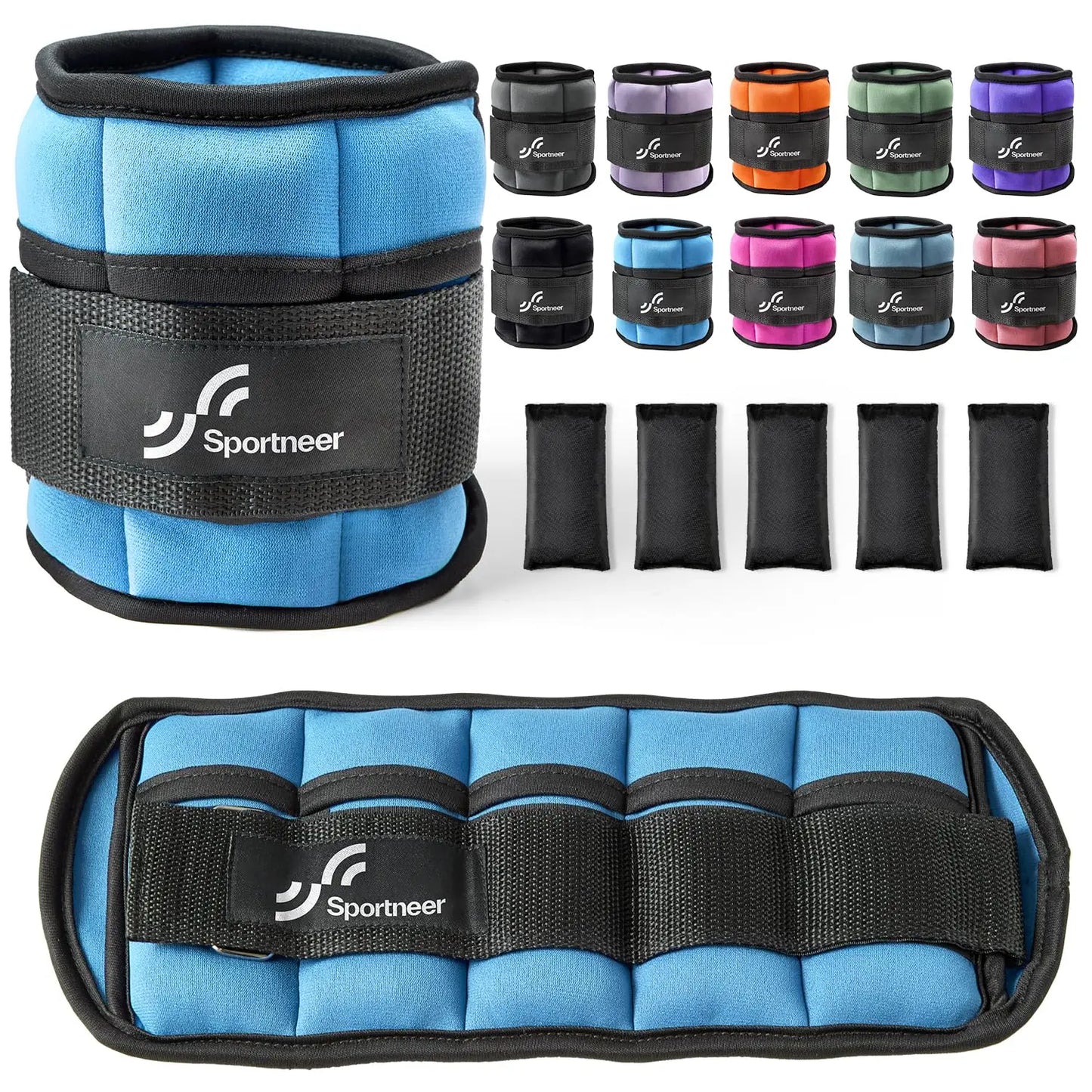 Adjustable 10lb Ankle Weights Pair