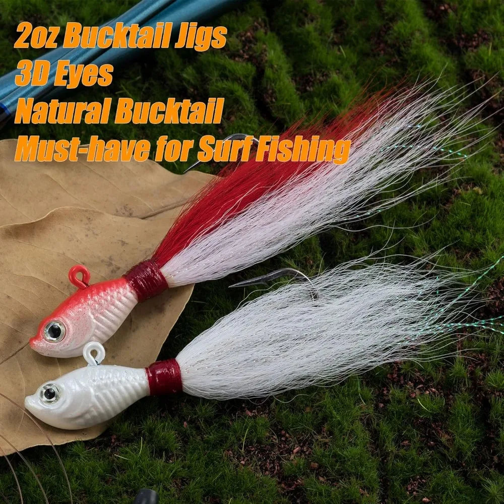 Surf rod and reel combination fishing tackle set, beach cast spinning rod kit