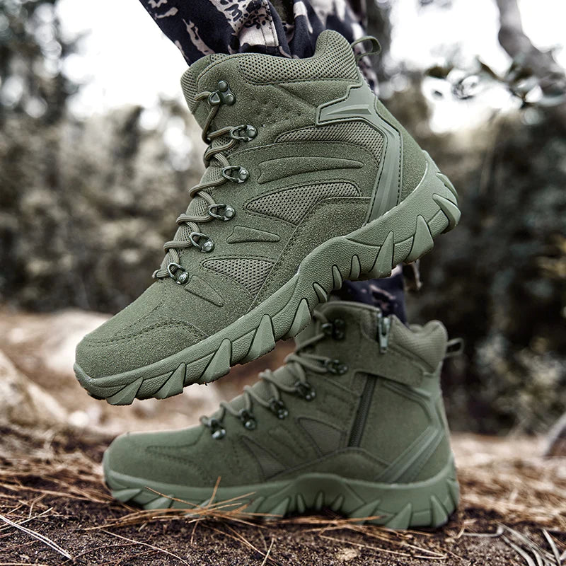 Men's tactical boots side zipper