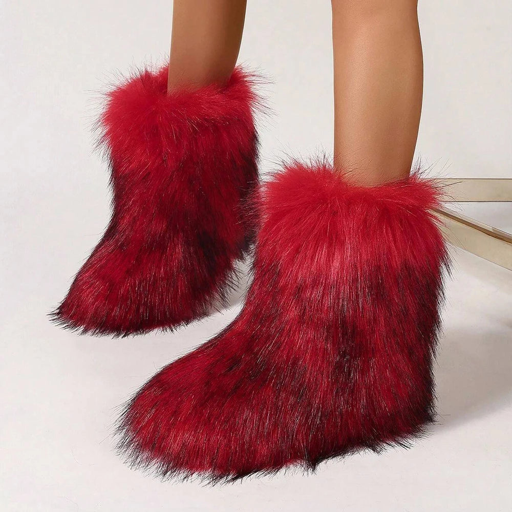 Women's Furry Warm Winter Boots,