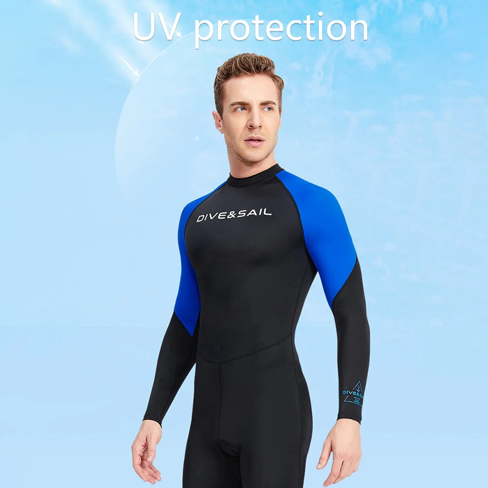 Men Diving Skin with Zipper Elastic Anti-scratch