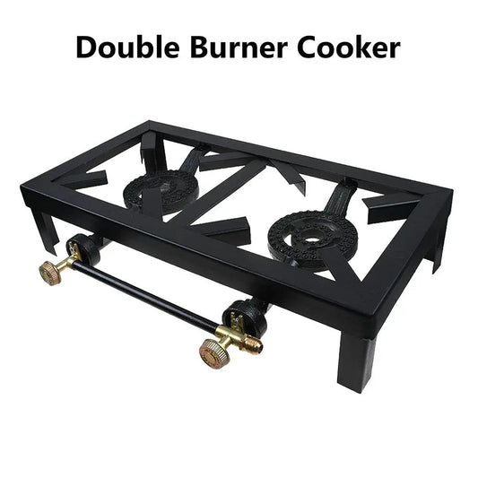 Cast Iron Double Burner Propane Camp Stove