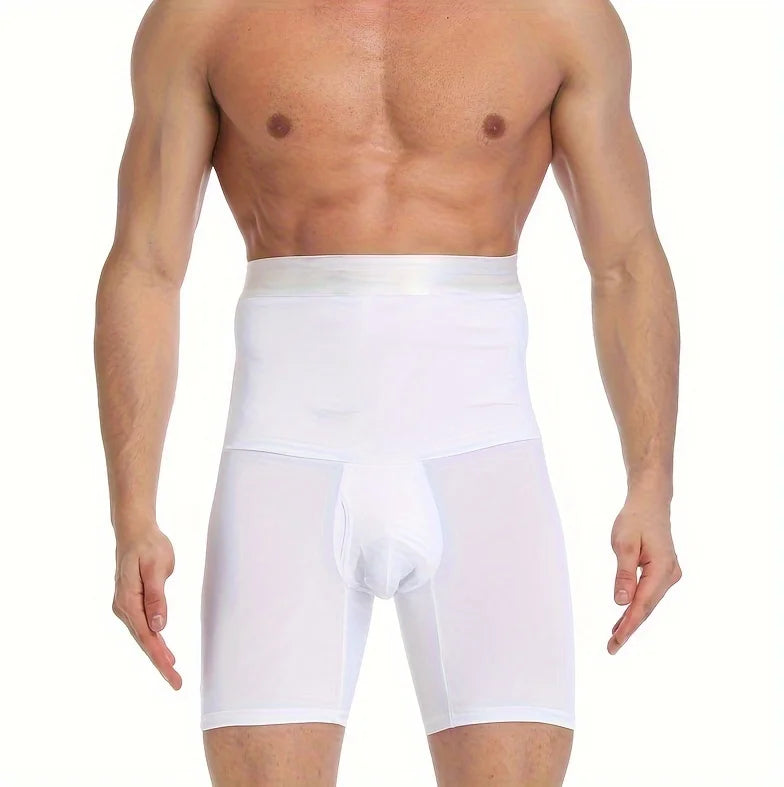 Men's silicone shorts, high waisted shapewear,