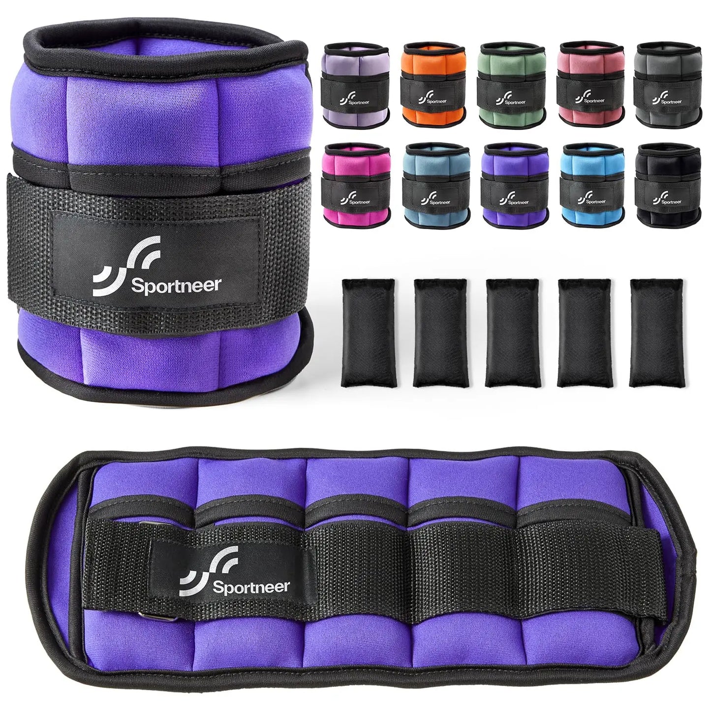 Adjustable 10lb Ankle Weights Pair
