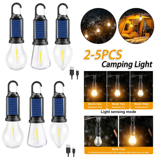 2-5PCS Solar Powered LED Lighting Lantern