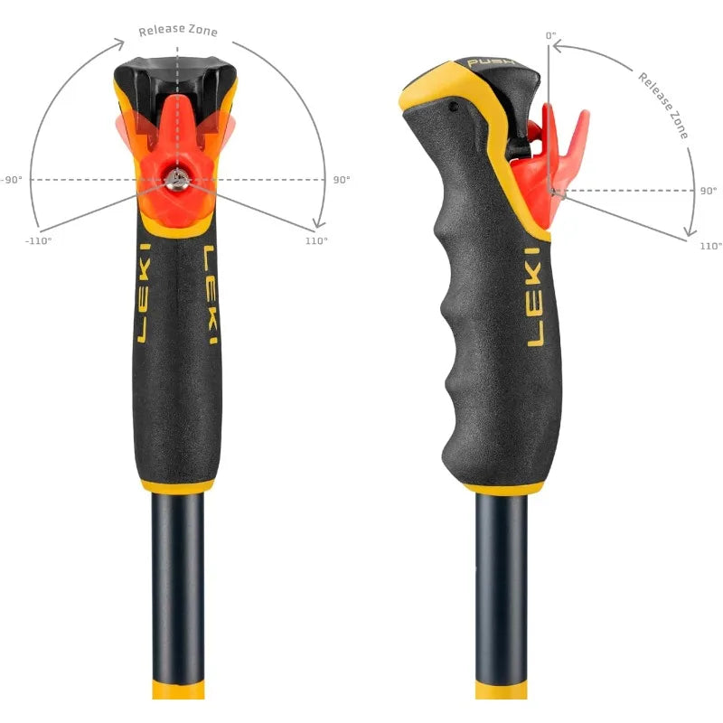 LEKI Spitfire 3D Lightweight Aluminum Ski Poles for Alpine Skiing 105cm
