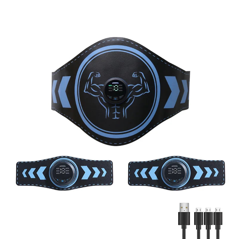 EMS Muscle Stimulator Abdominal Toner Belt ABS Trainer Wireless USB Recharge