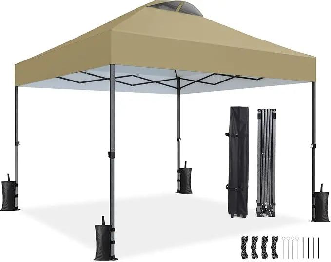 10x10 Pop Up Canopy with Sidewalls, and Wheel Cover Bag,