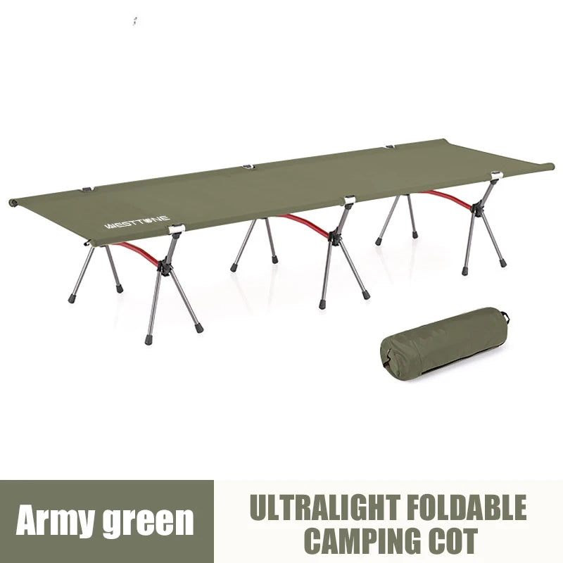 Folding Ultralight Aluminum Alloy Sleeping Cot with Leg Extenders