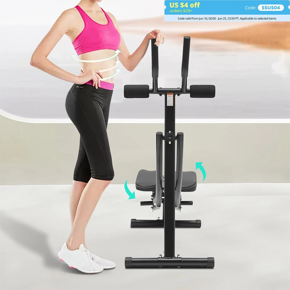 150kg/330lbs Abdominal Crunch Trainer Workout Machine Foldable