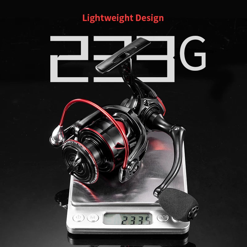 CR Fishing Spinning Reel 5.2:1 Black Red 10kg