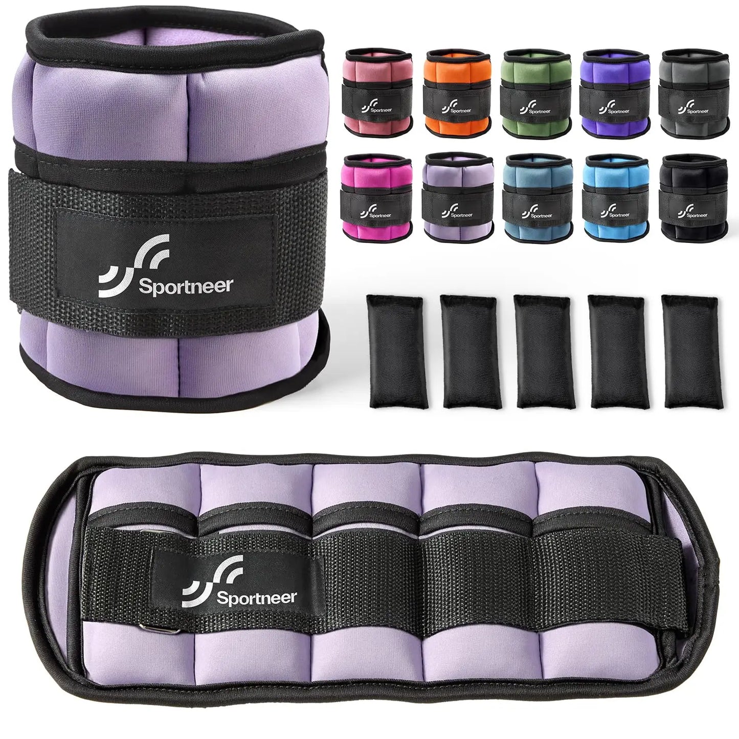 Adjustable 10lb Ankle Weights Pair