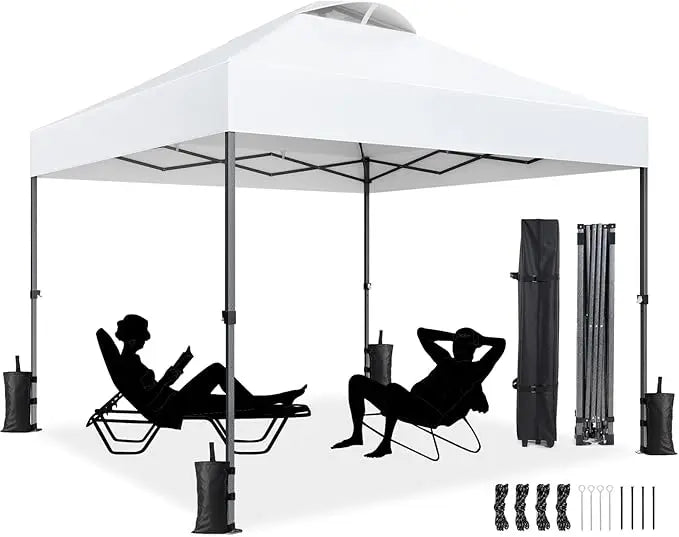 10x10 Pop Up Canopy with Sidewalls, and Wheel Cover Bag,
