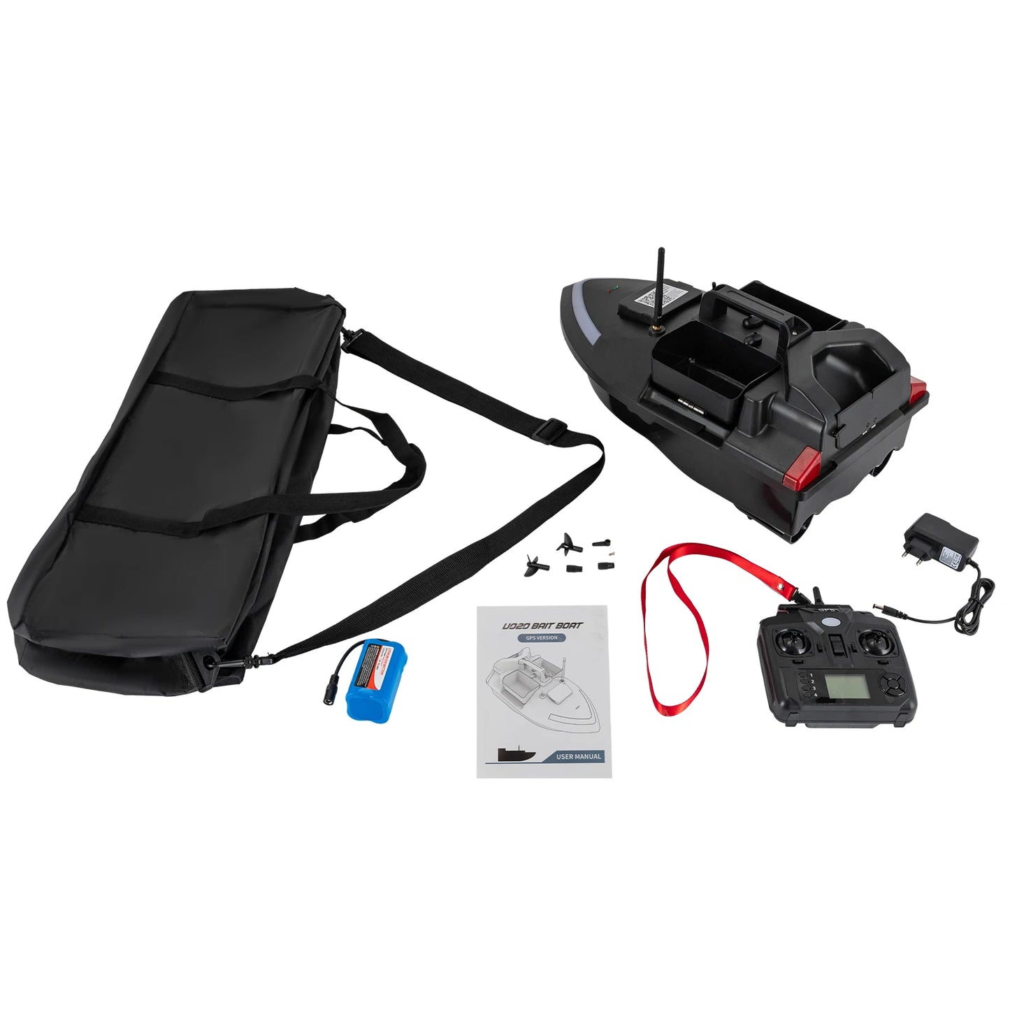 Fishing Bait Boat GPS Fish Finder with 1 Charger 2kg Load