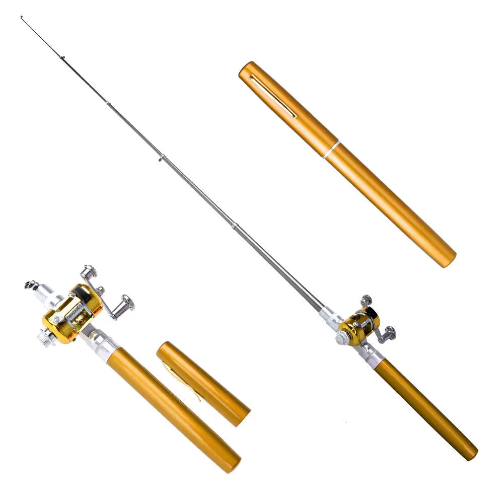 Aluminum Alloy Fishing Rod with Reel and Fish Pen