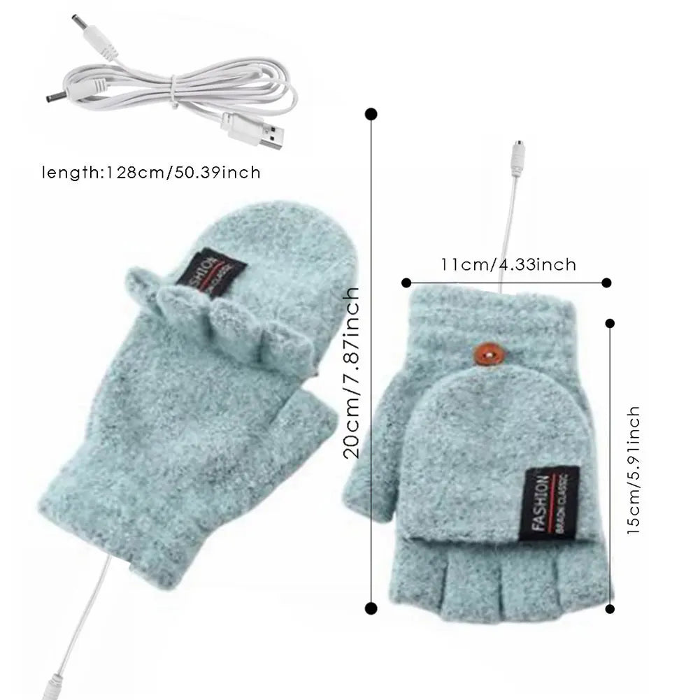 Touchscreen Heating Gloves Rechargeable USB