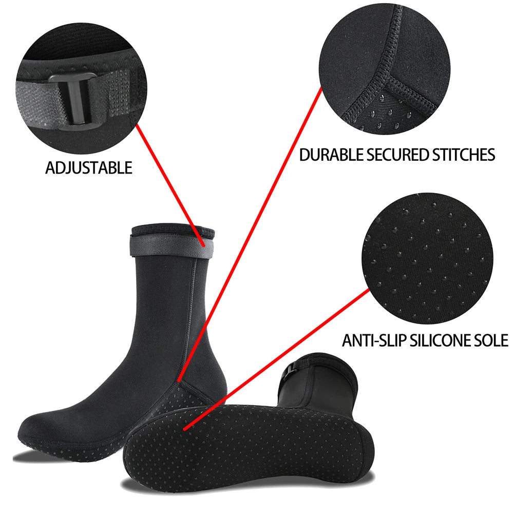 3mm Neoprene Diving Non-slip Water Boots Wetsuit Shoes