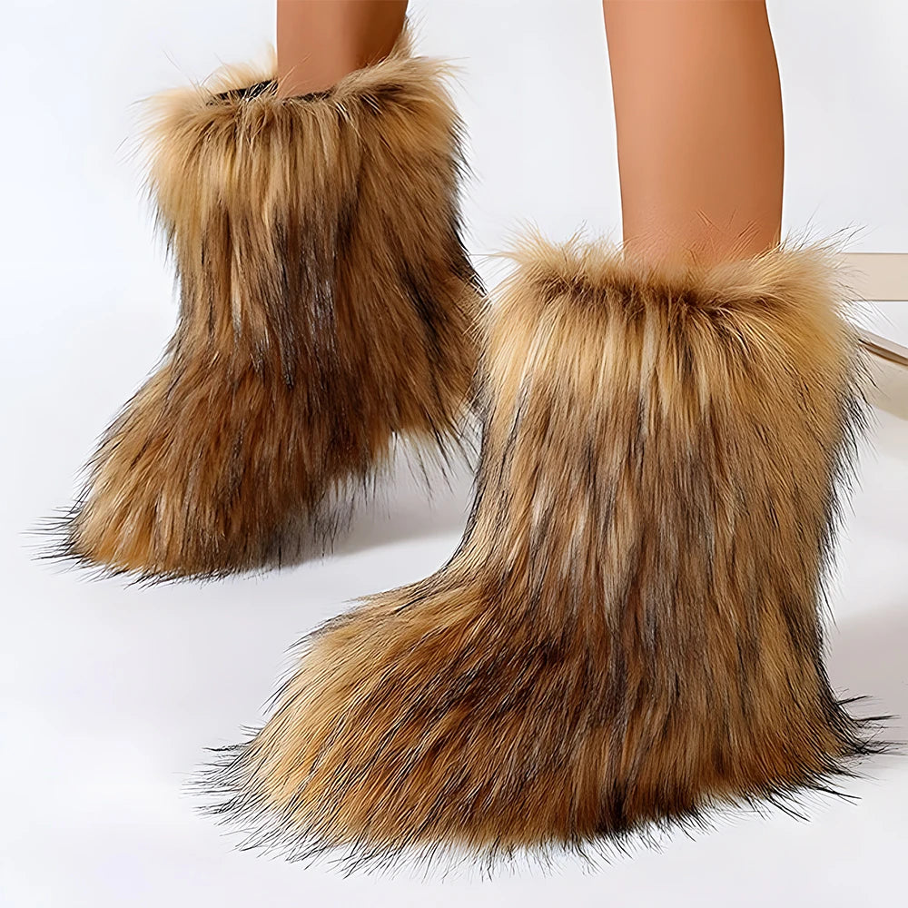 Women's Furry Warm Winter Boots,
