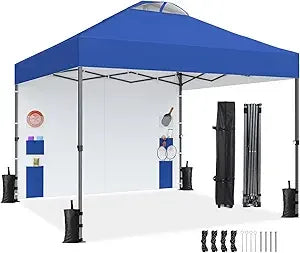 10x10 Pop Up Canopy with Sidewalls, and Wheel Cover Bag,