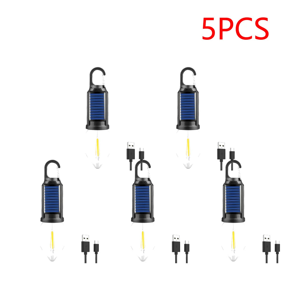 2-5PCS Solar Powered LED Lighting Lantern