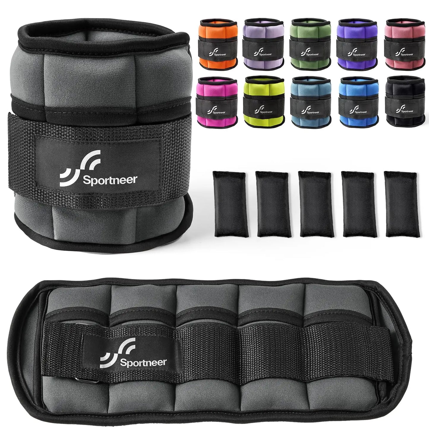 Adjustable 10lb Ankle Weights Pair