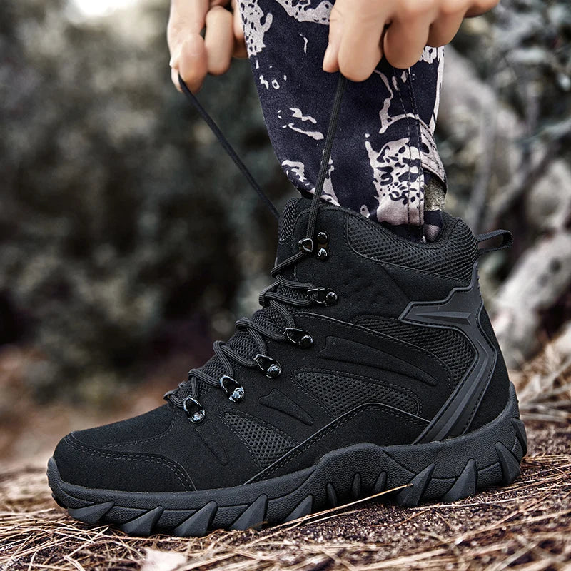 Men's tactical boots side zipper