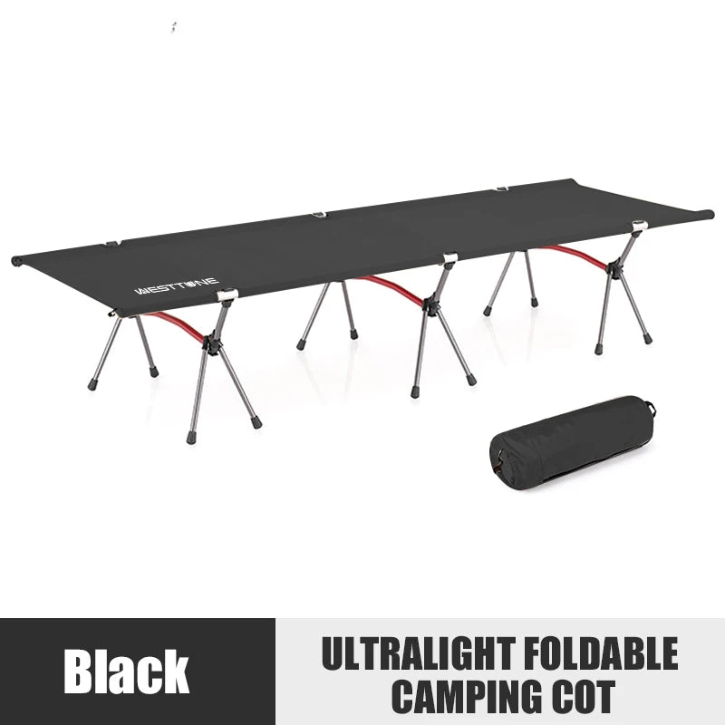 Folding Ultralight Aluminum Alloy Sleeping Cot with Leg Extenders