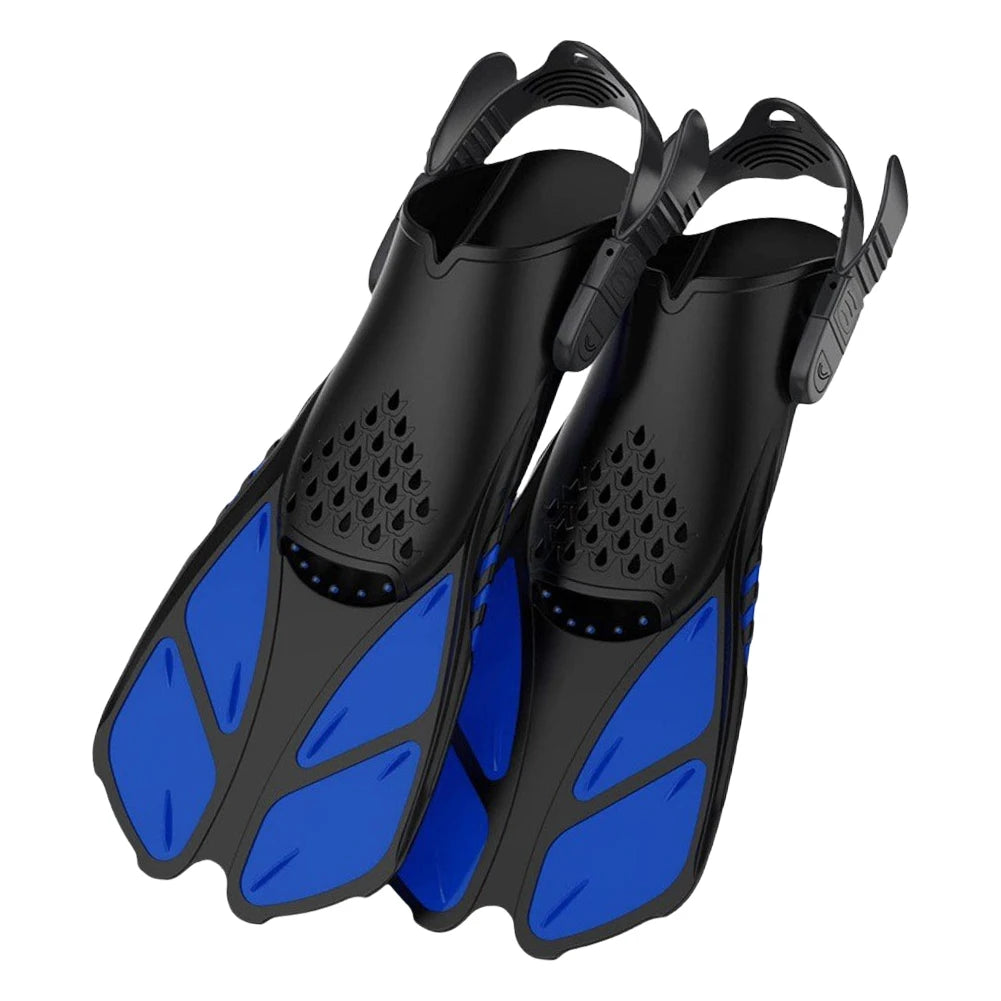 Swim Fins Adjustable Buckles Silicone Scuba Diving Shoes Open Heel