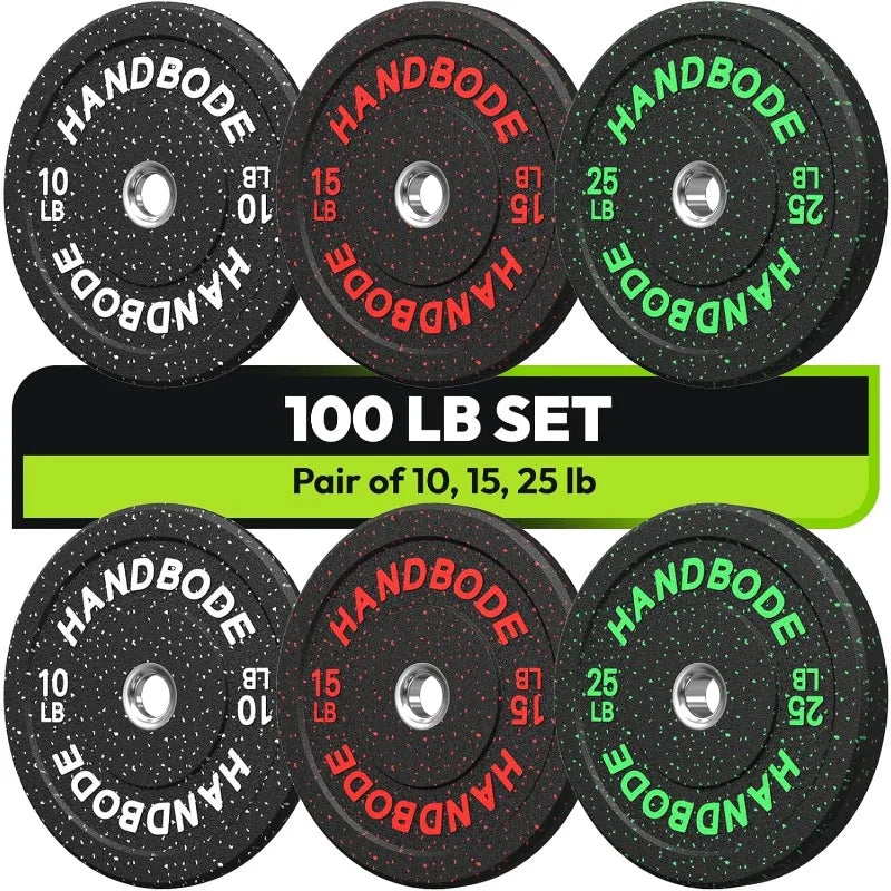 2-Inch Bumper Weight Plate Set 45/100/160/190/260/300lb,