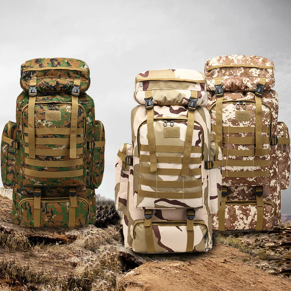 80L/600D Hiking Camping Waterproof Backpack