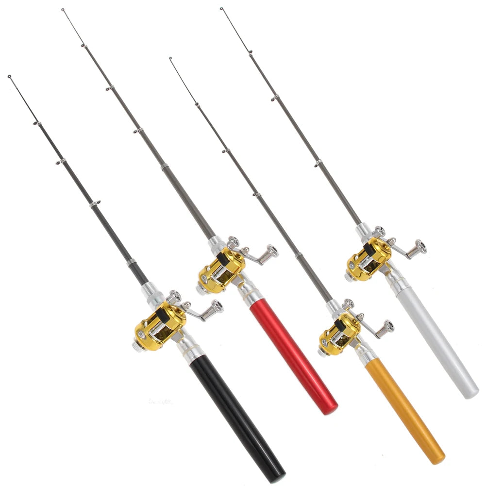 Aluminum Alloy Fishing Rod with Reel and Fish Pen
