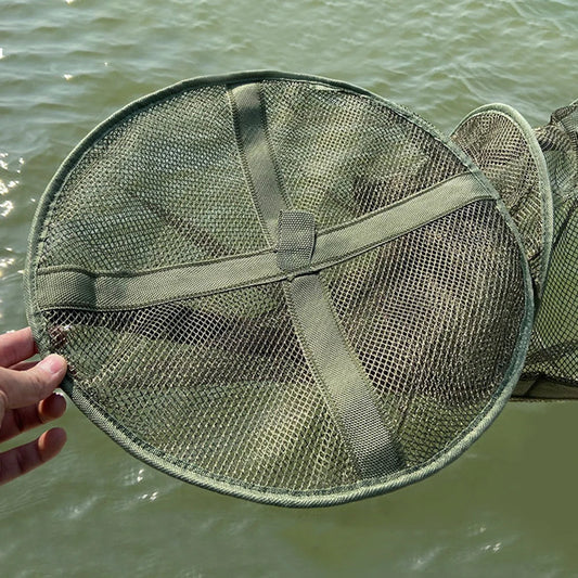 Mesh Fishing Cage Portable Fishing Net Round Collapsible Fish Trap Foldable Landing Net Fishing Cast Net for Crab Fish