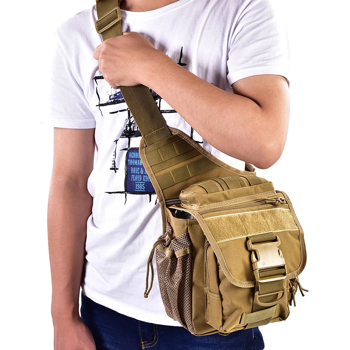 2 Colors Durable Men Military Chest Shoulder Bag Pack for Travel Hiking Outdoor Equipment