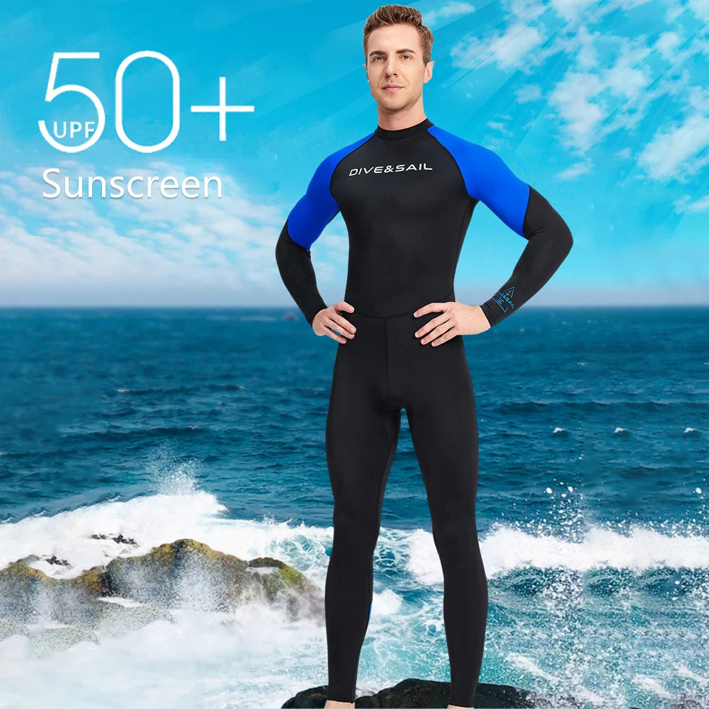 Men Diving Skin with Zipper Elastic Anti-scratch