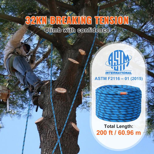 12.7mm Static Climbing Rope 125/150/200 ft