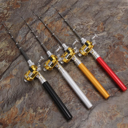 Aluminum Alloy Fishing Rod with Reel and Fish Pen