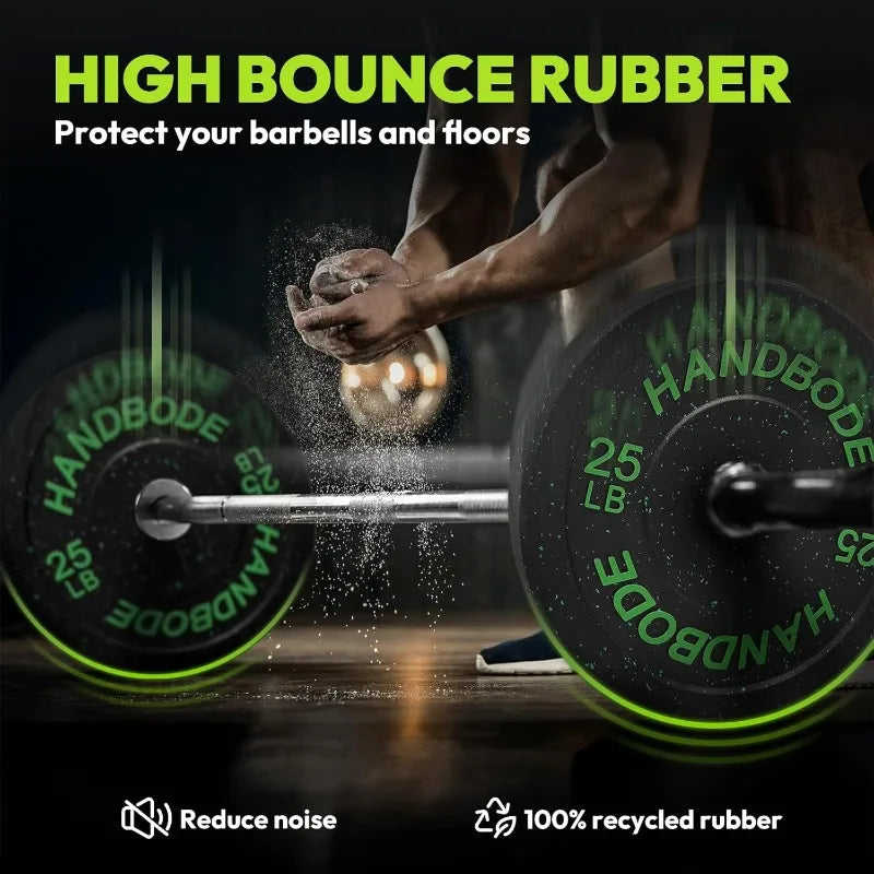 2-Inch Bumper Weight Plate Set 45/100/160/190/260/300lb,