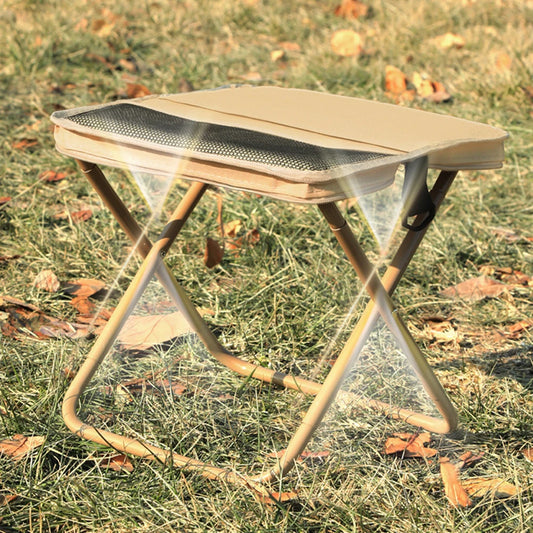 Outdoor Integrated Storage Chair with Mesh Bag Folding Backpack Stool