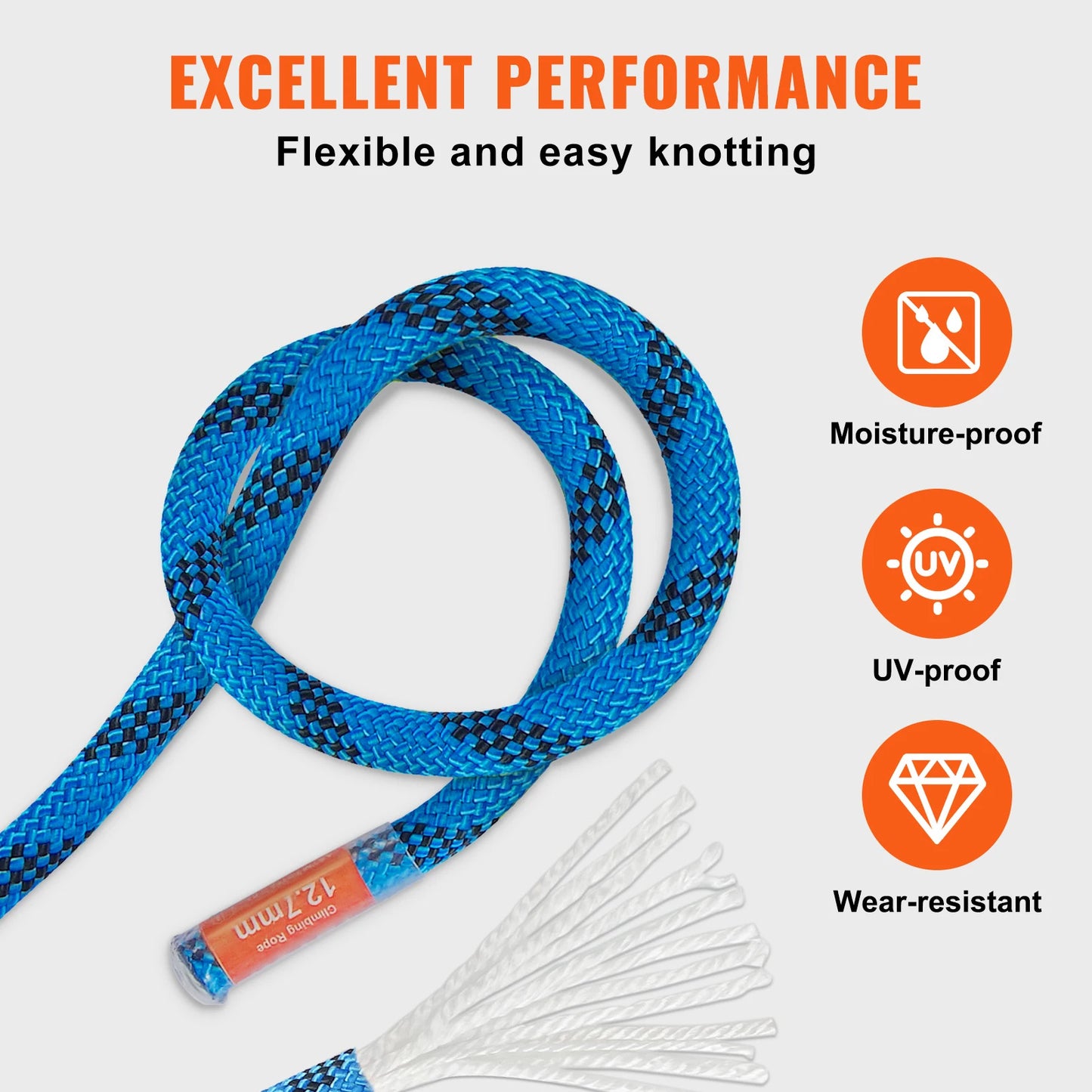 12.7mm Static Climbing Rope 125/150/200 ft