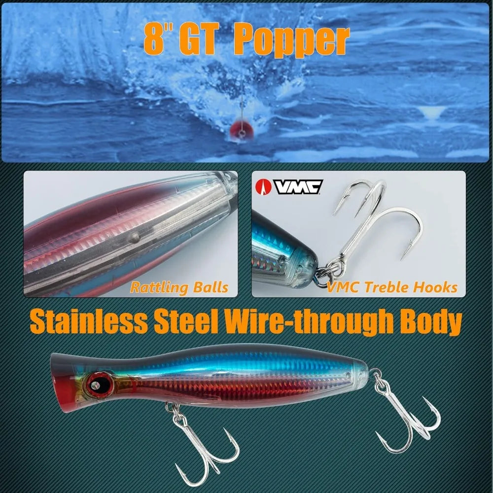 Surf rod and reel combination fishing tackle set, beach cast spinning rod kit