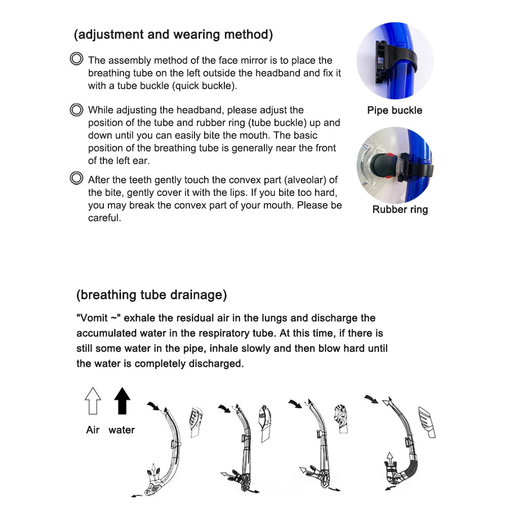 Silicone Snorkel Dry Breathing Tube
