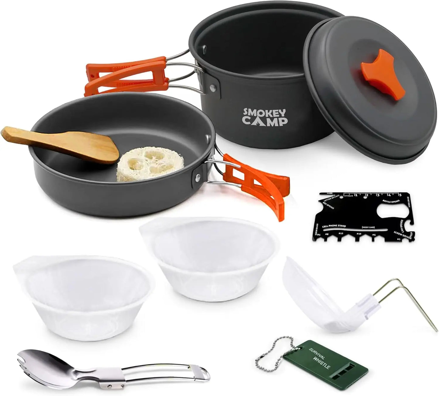 Camping Cookware with Non-Stick Pots and Pans