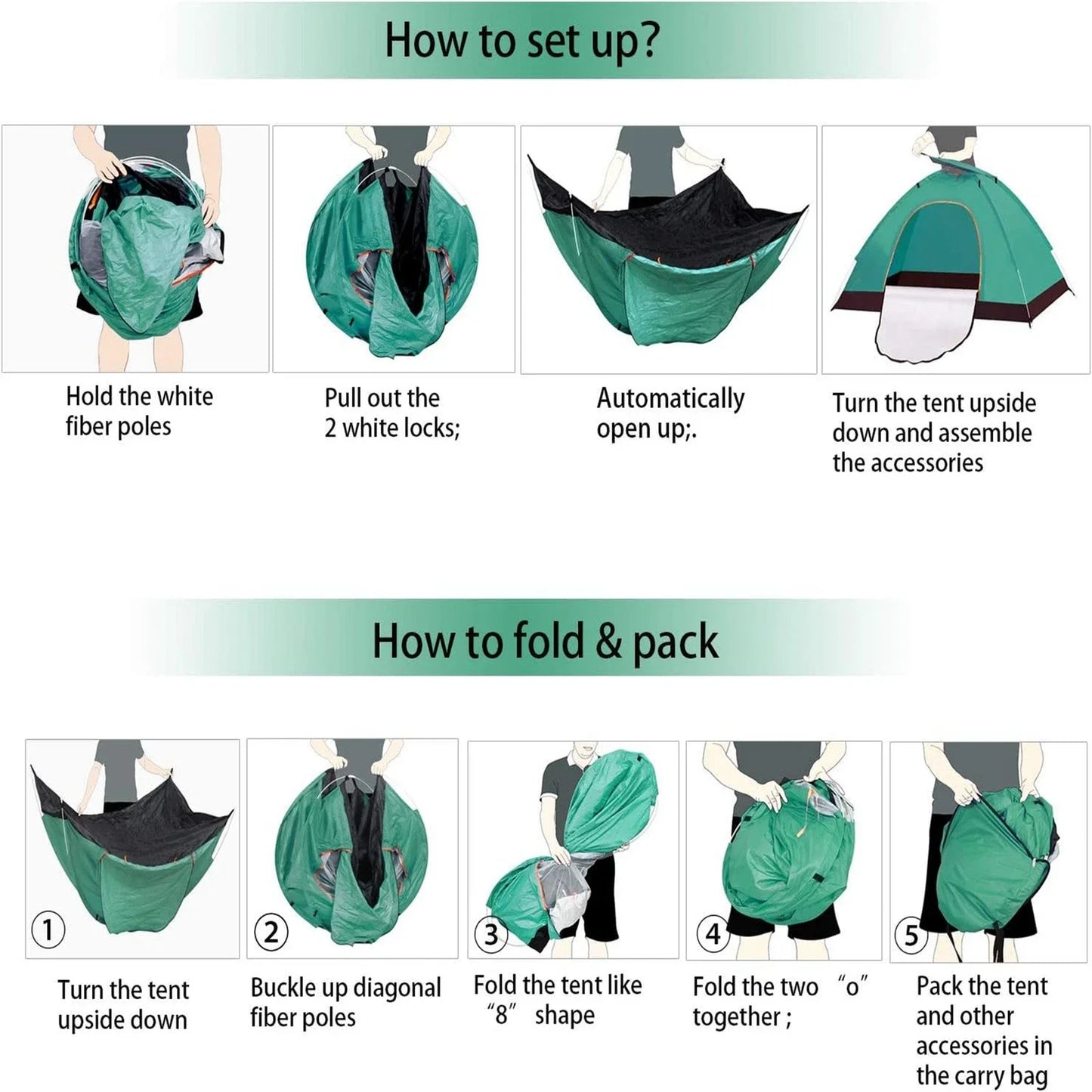 Automatic Pop Up Outdoor Waterproof Sun Proof Tent Portable Backpacking Folding Tents Travelling Tools 2-3 Person