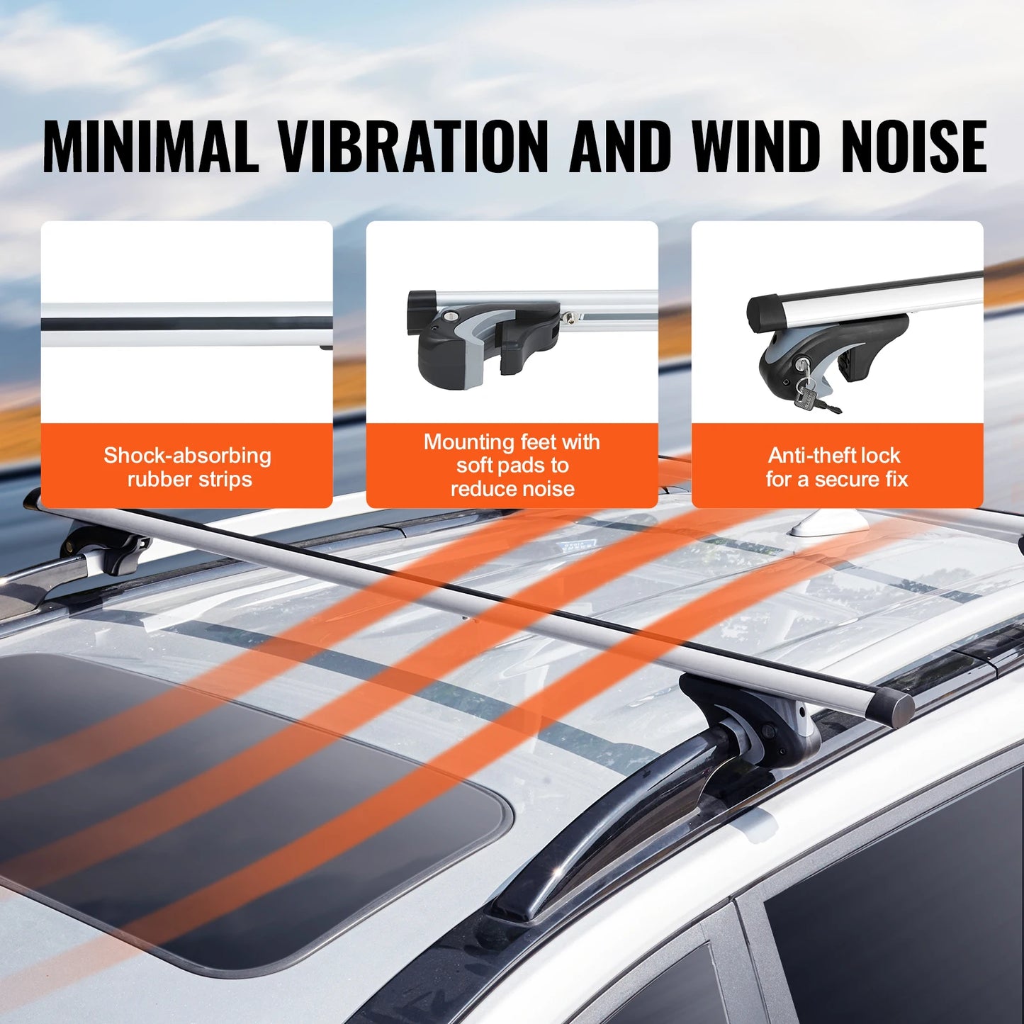 Roof Rack Crossbar Adjustable Aliuminum