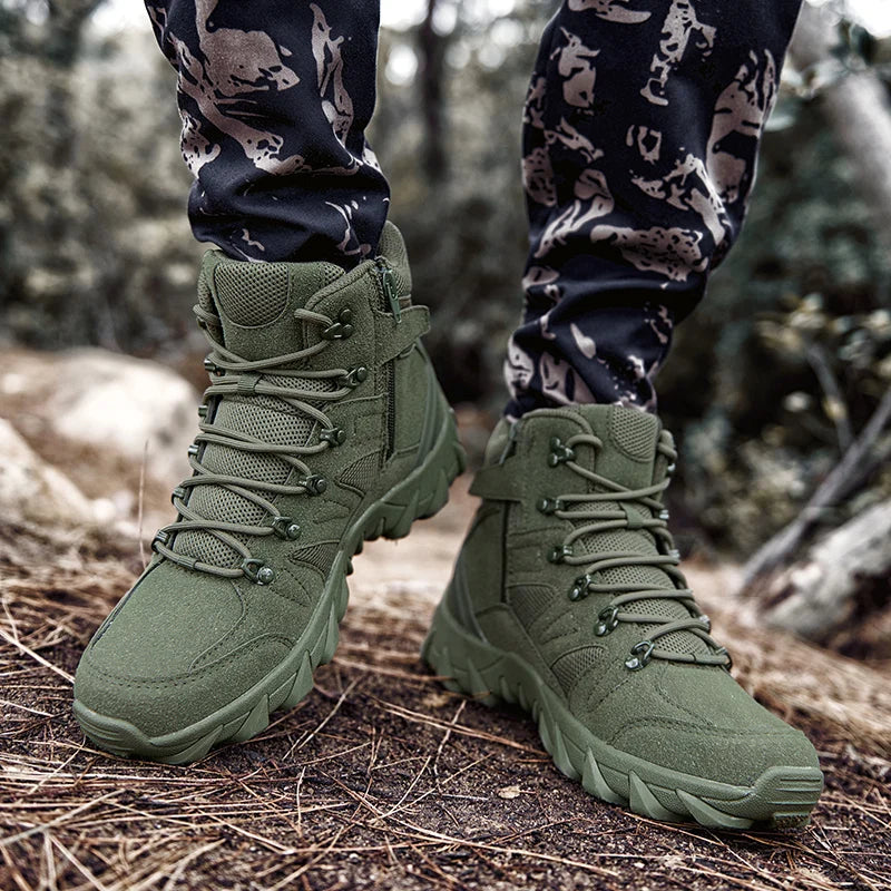 Men's tactical boots side zipper